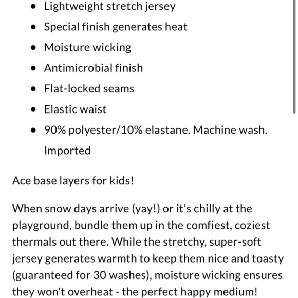 Lands’ End long underwear - Picture 8 of 8